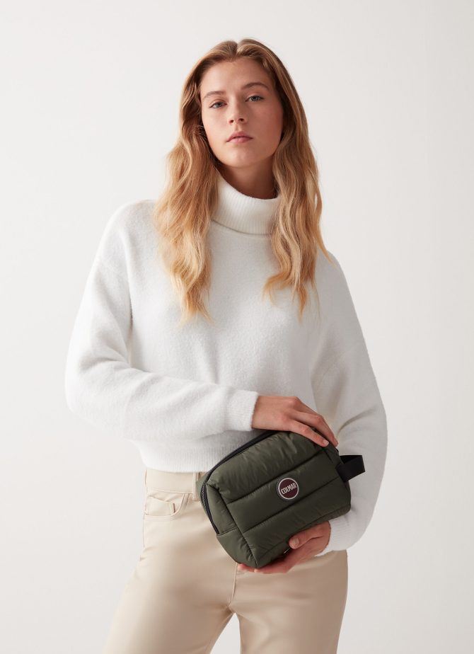 Padded and quilted unisex mini bag