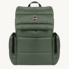Padded urban backpack with fastening button