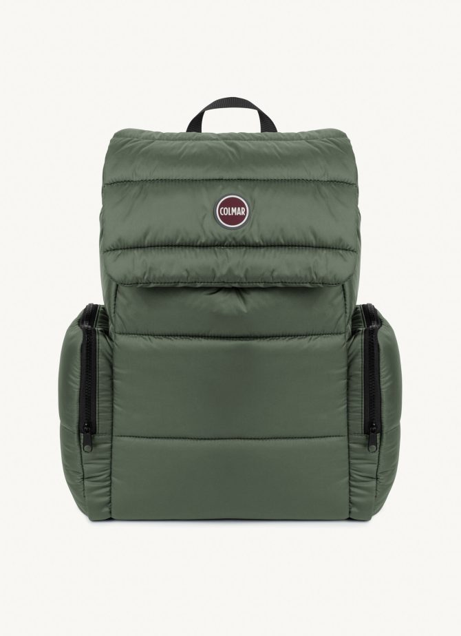 Padded urban backpack with fastening button