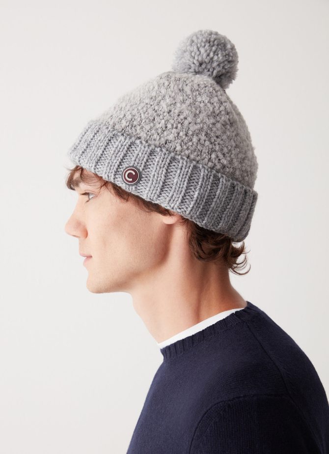 Unisex bouclé cap with pompon - Image 2