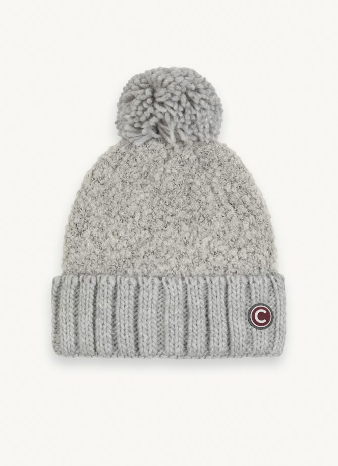 Unisex bouclé cap with pompon - Image 3