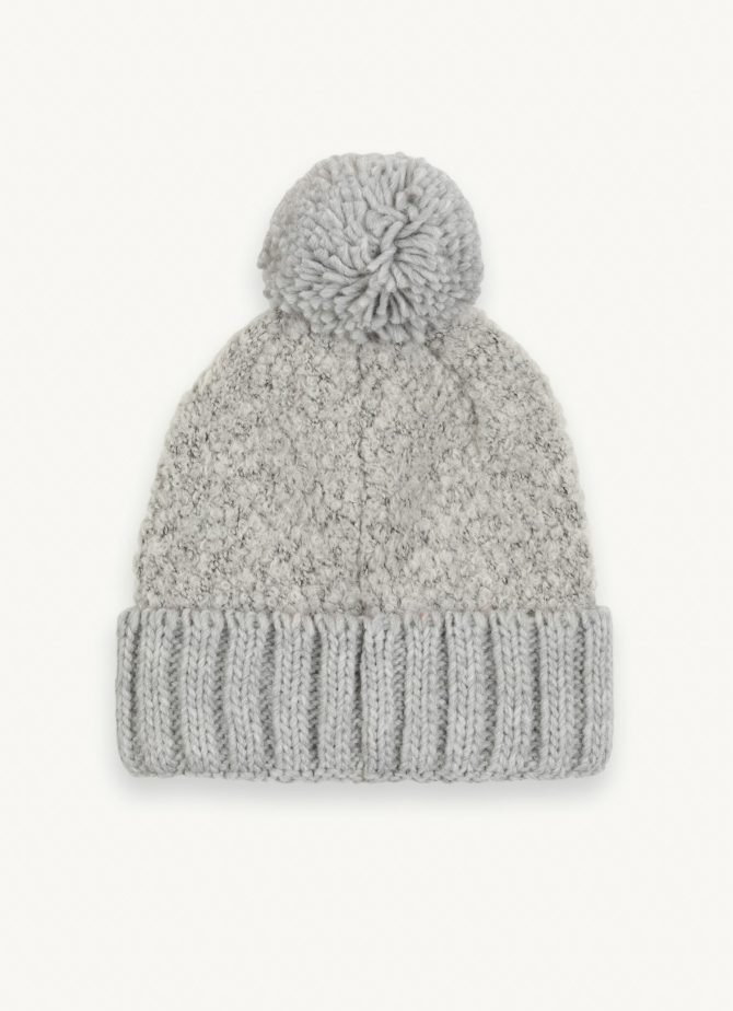 Unisex bouclé cap with pompon - Image 4