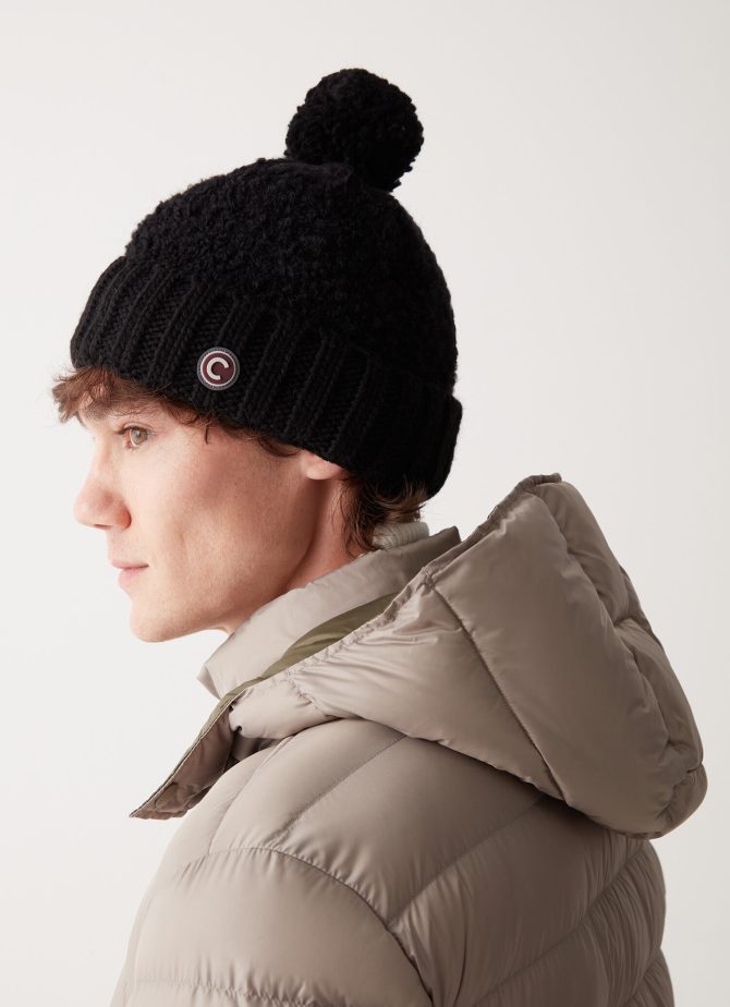 Unisex bouclé cap with pompon - Image 2