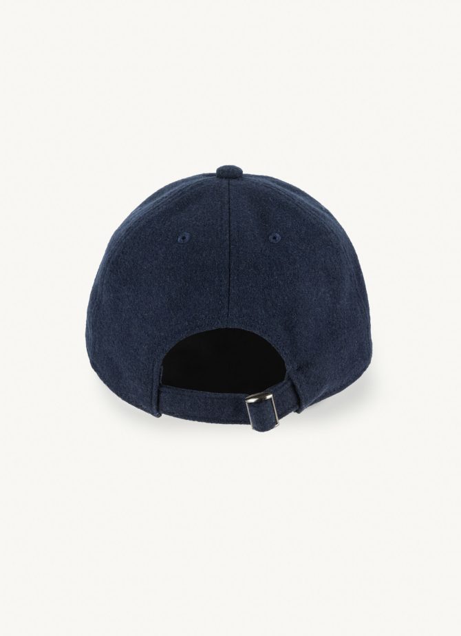 Unisex wool-blend baseball cap with visor - Image 4