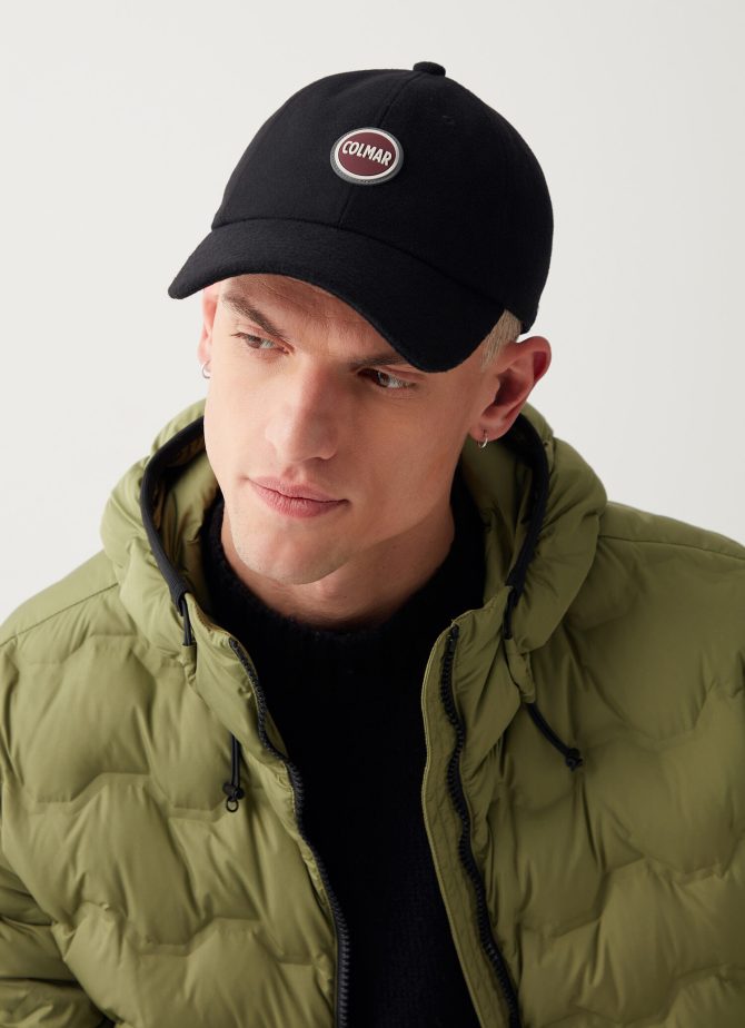 Unisex wool-blend baseball cap with visor