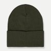 Hat with turn-up and raised print - Image 2