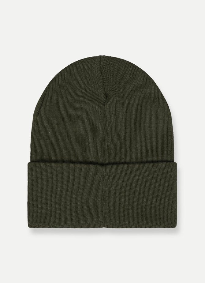 Hat with turn-up and raised print - Image 2