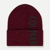 Hat with turn-up and raised print - Image 2