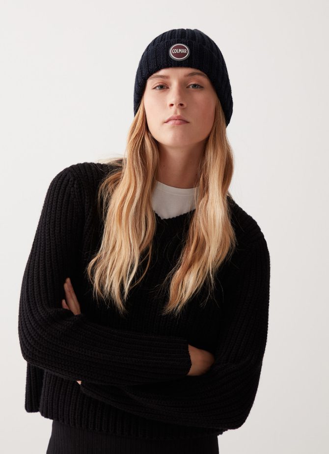 Unisex hat in wool with turn-up