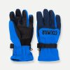 Two-tone stretch fabric ski gloves