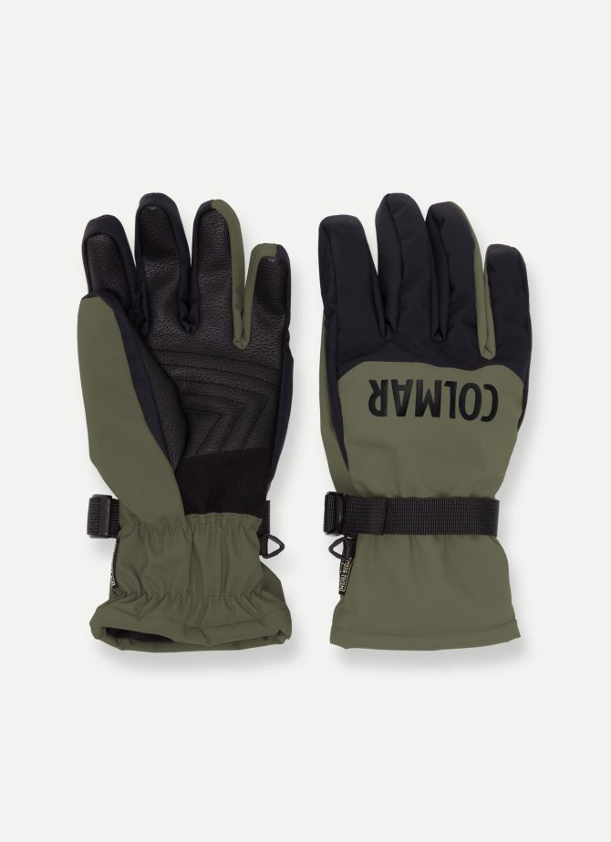 Two-tone stretch fabric ski gloves - Image 2