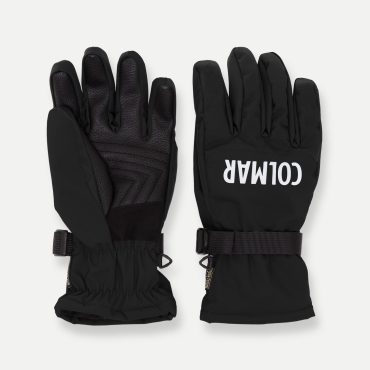 Two-tone stretch fabric ski gloves