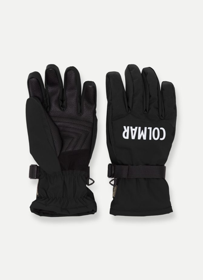 Two-tone stretch fabric ski gloves
