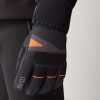 Stretch fabric and technical leather ski gloves