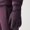 Stretch fabric and technical leather ski gloves