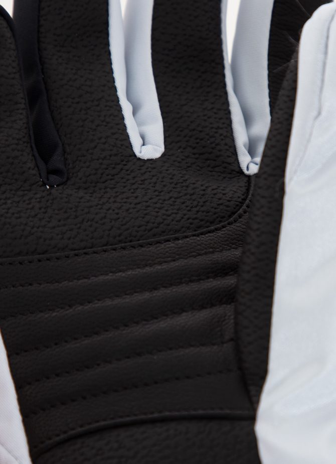 Glossy stretch satin fabric ski gloves - Image 4