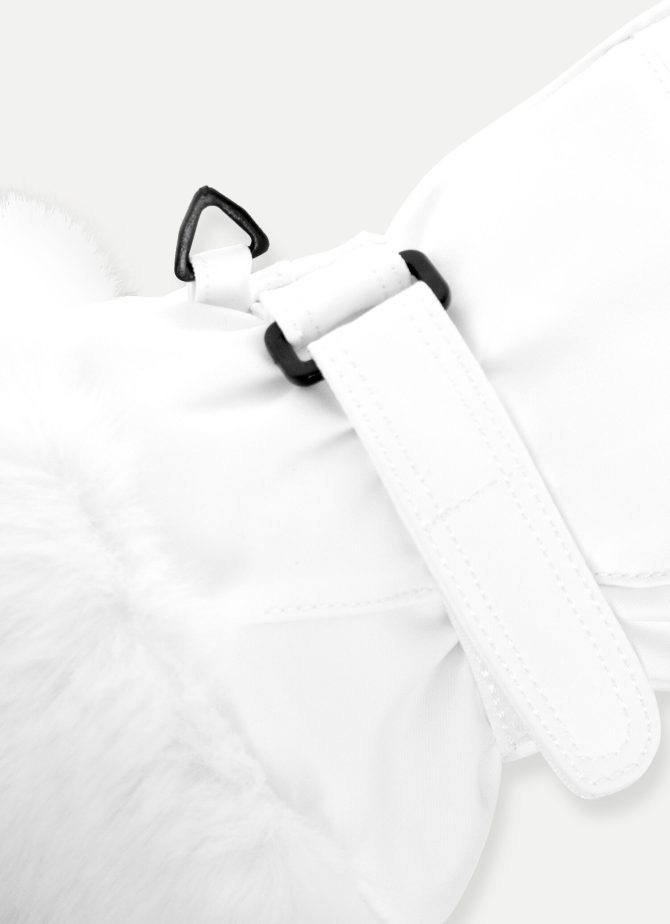 Ski gloves with technical fur hem - Image 3