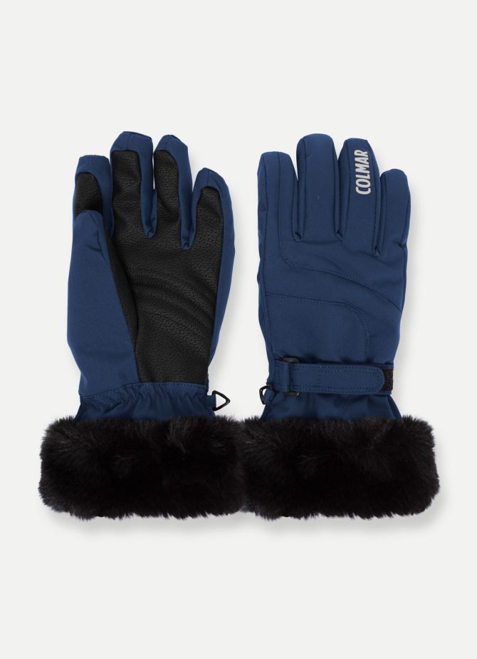 Ski gloves with technical fur hem - Image 2