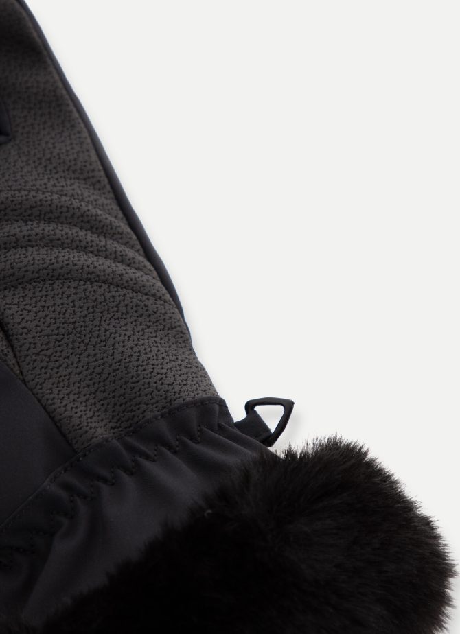 Ski gloves with technical fur hem - Image 3