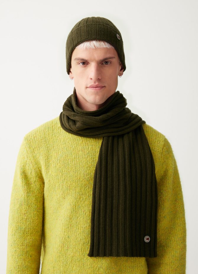 Ribbed knit unisex scarf