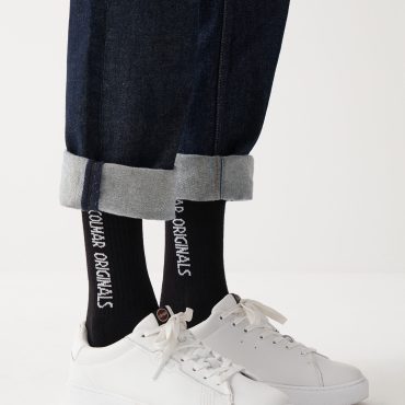Unisex socks with two jacquard logos (2 pairs)