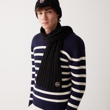 Unisex ribbed scarf