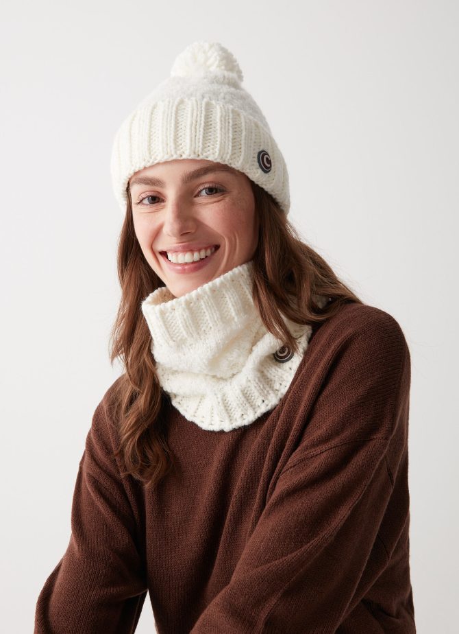 Women’s neck warmer in wool and mohair blend