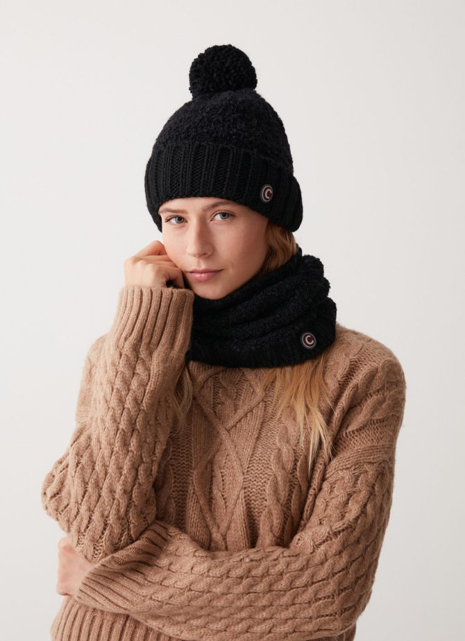 Women’s neck warmer in wool and mohair blend