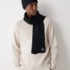 Unisex scarf in wool blend stockinette stitch
