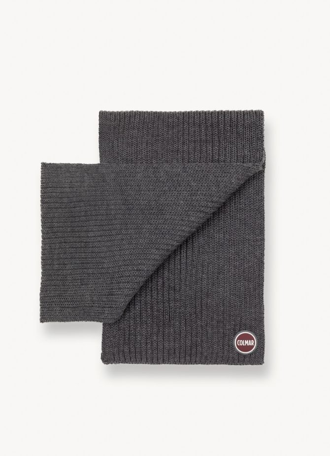 Unisex scarf in wool blend stockinette stitch - Image 3