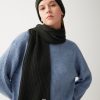 Unisex scarf in wool blend stockinette stitch