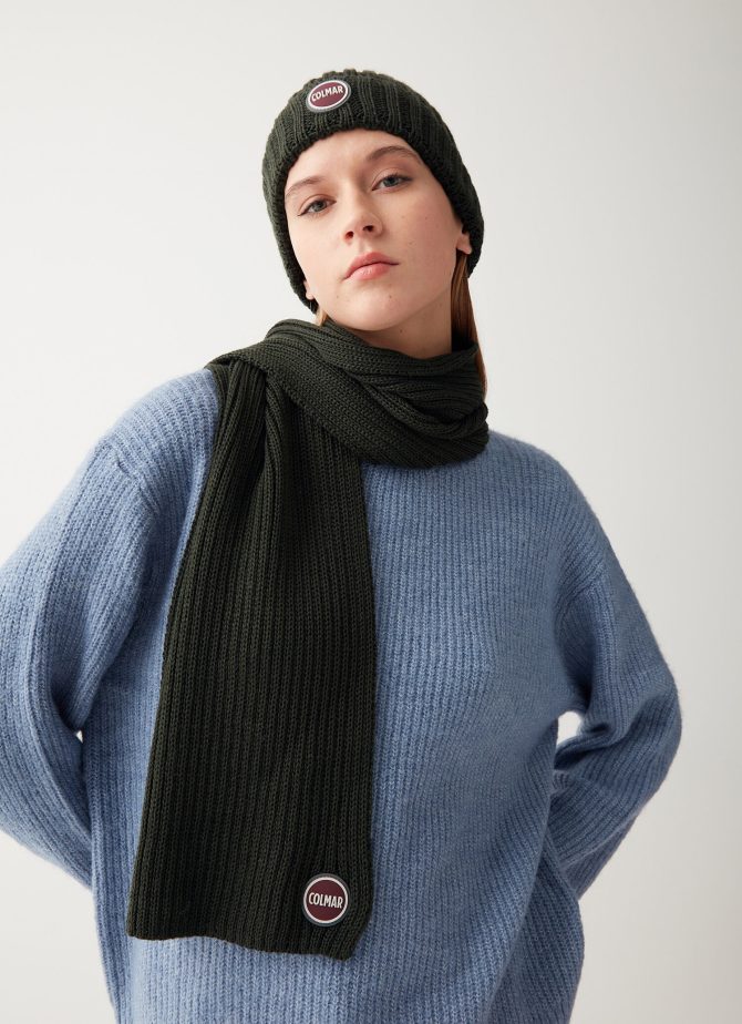 Unisex scarf in wool blend stockinette stitch