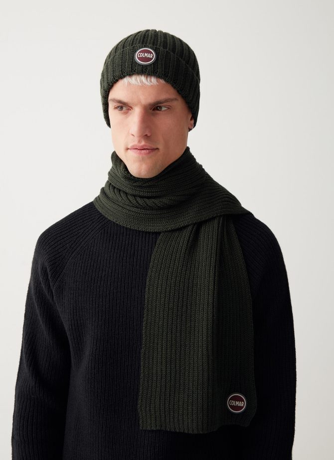 Unisex scarf in wool blend stockinette stitch - Image 2