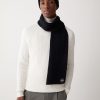 Unisex scarf in wool blend stockinette stitch