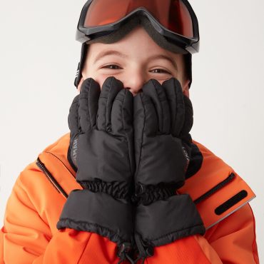 Unisex ski gloves lined with fleece