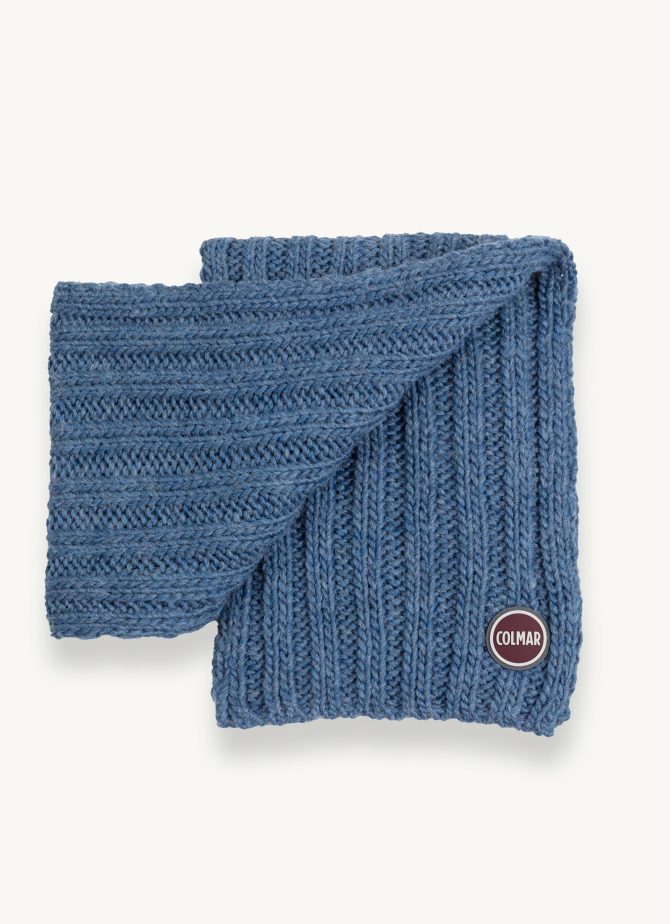 Unisex scarf in ribbed wool blend. - Image 3