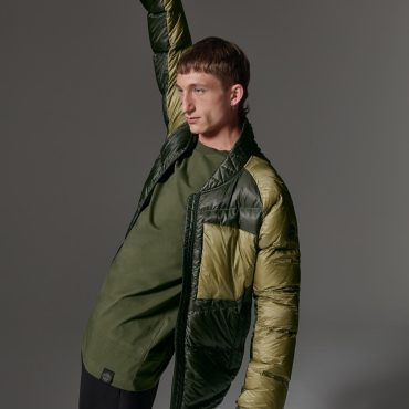 Colour-block bomber jacket in mini rip-stop