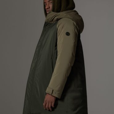 Colourblock parka in 3-layer fabric