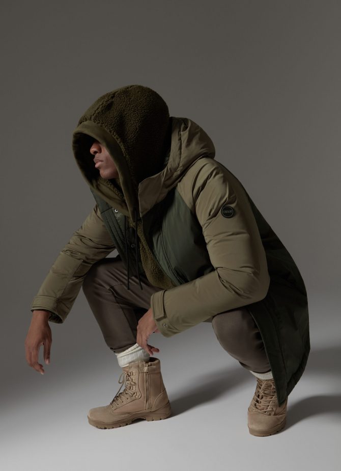 Colourblock parka in 3-layer fabric - Image 2