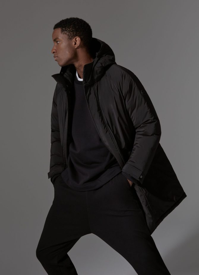 Solid-colour 3-layer fabric parka