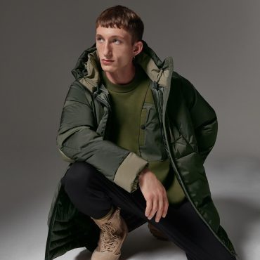 Colourblock parka in 3-layer fabric
