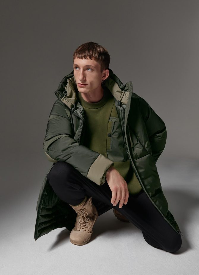 Colourblock parka in 3-layer fabric