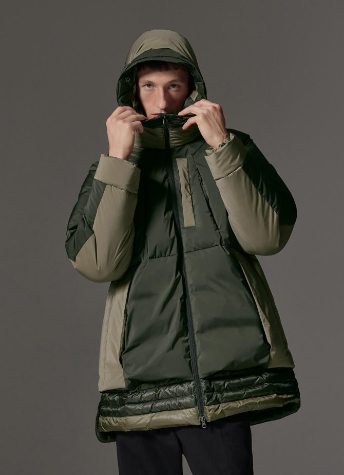Colourblock parka in 3-layer fabric - Image 2