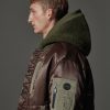 Shiny satin colourblock maxi bomber jacket