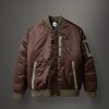 Shiny satin colourblock maxi bomber jacket - Image 4