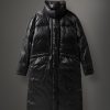 Down-padded iridescent fabric maxi-jacket - Image 4