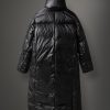 Down-padded iridescent fabric maxi-jacket - Image 5