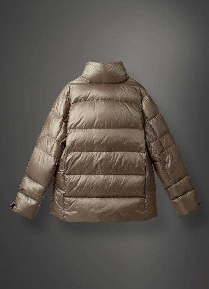 Maxi down jacket with chest pockets - Image 5