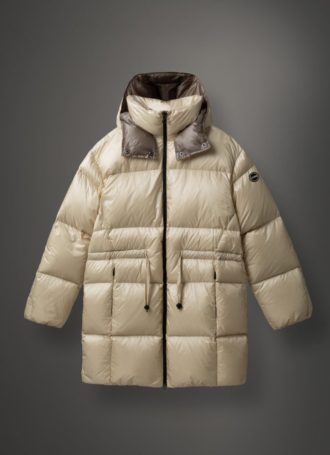 Maxi-down jacket with adjustable waist - Image 4