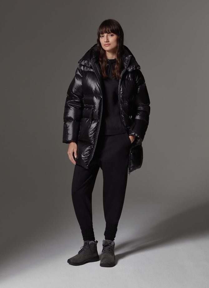 Maxi-down jacket with adjustable waist - Image 2
